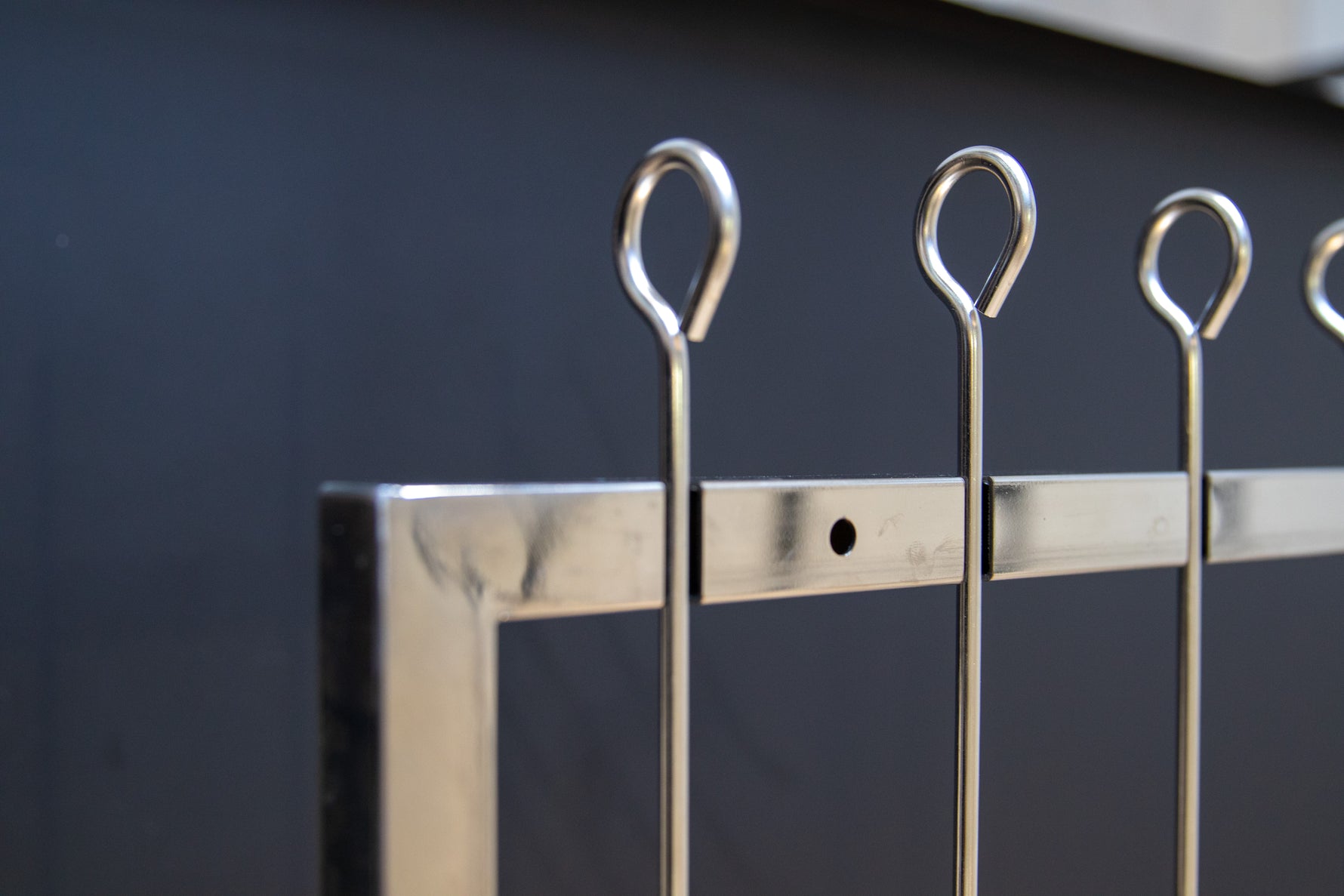 Close-up of Brazilian Churrasco skewer construction and quality materials