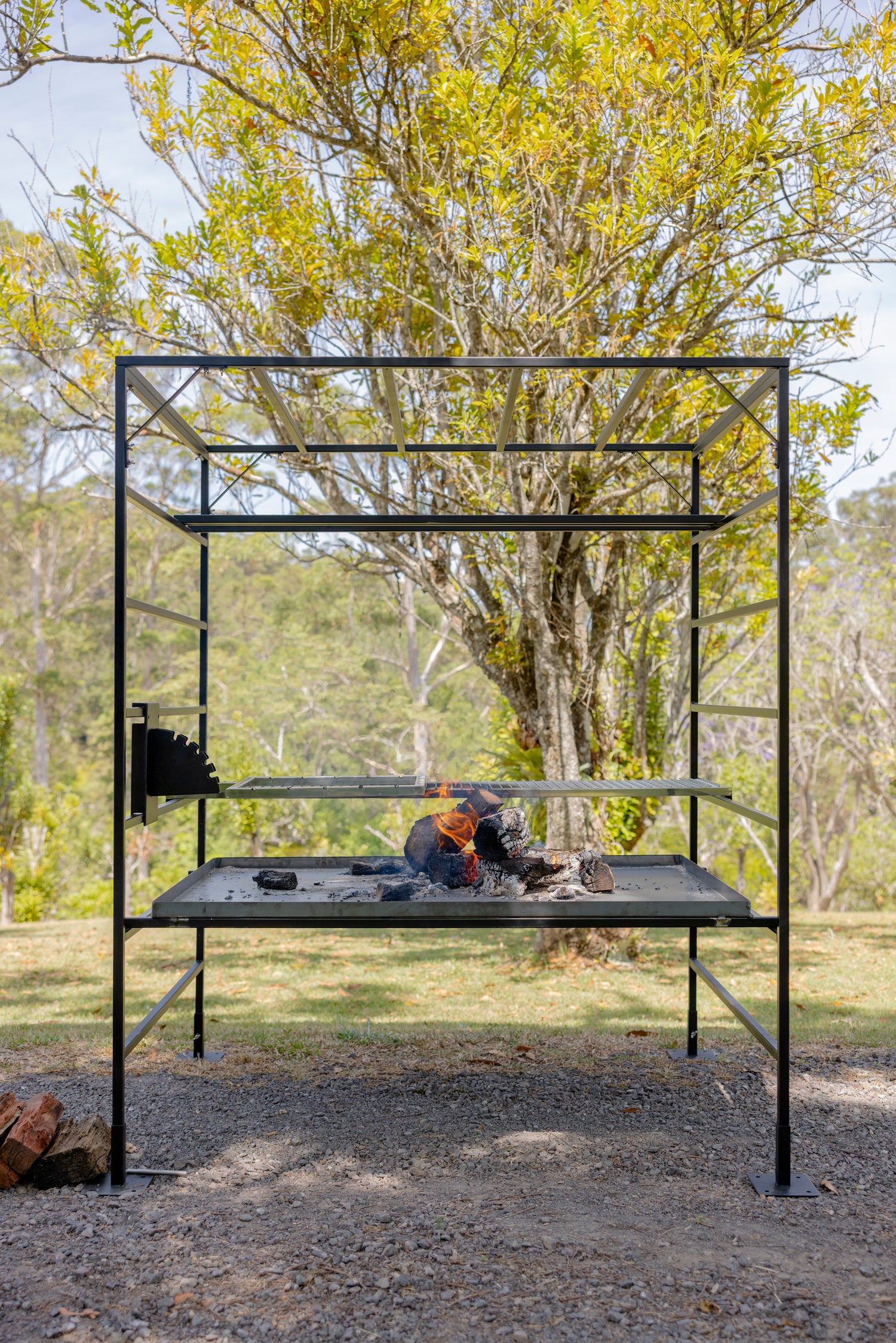 Portico Large Churrasco Bundle with Brazilian skewers and premium wood-fired grill