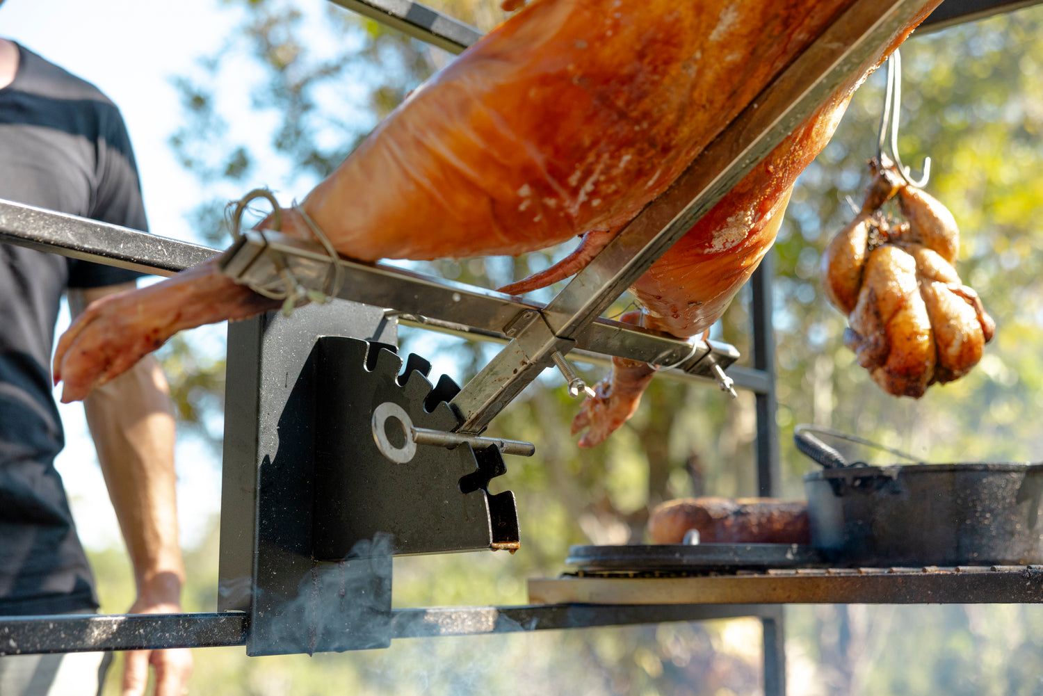 Complete Chef Charlie Bundle outdoor setup with premium grilling equipment